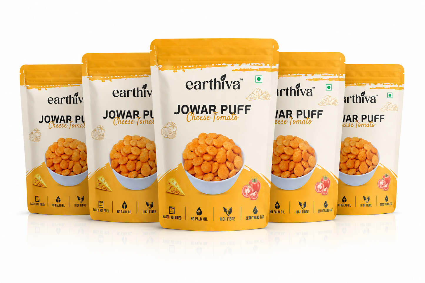 Jowar Puff - Cheese Tomato - Pack of 5