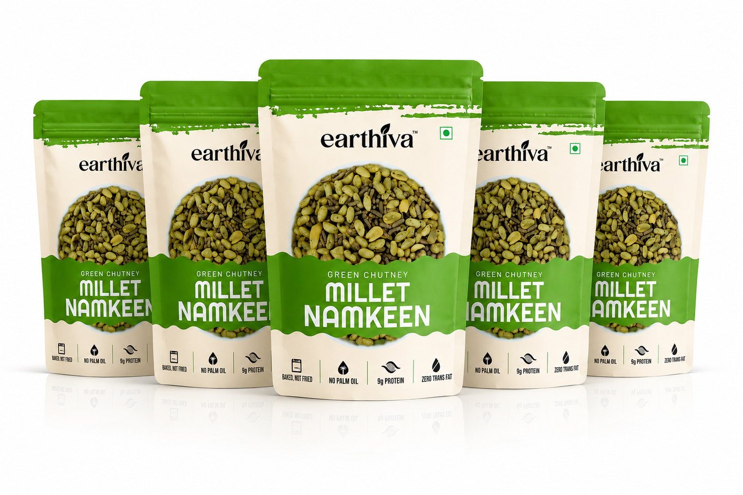 Millet Namkeen - Green Chutney - Pack of 5