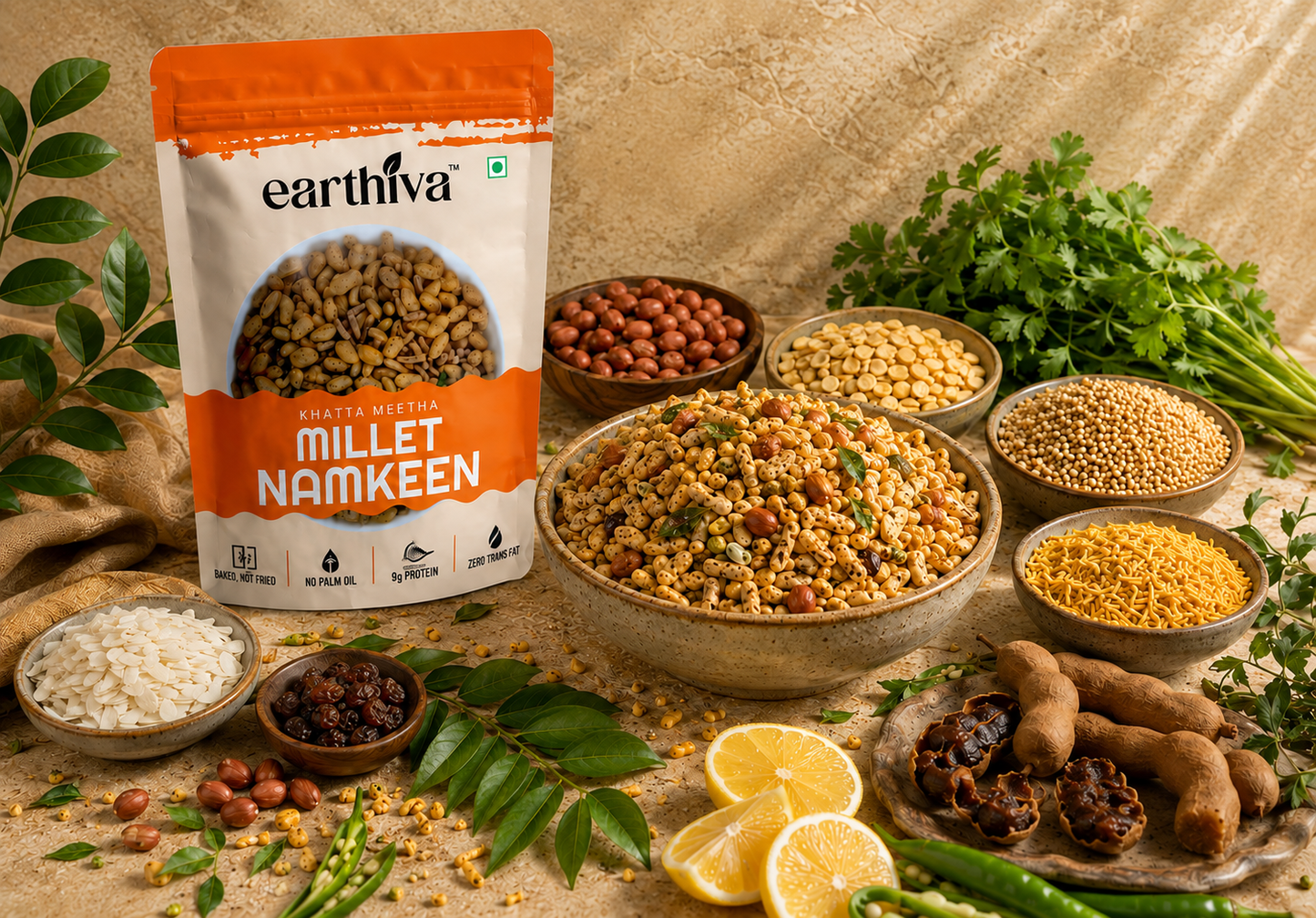 Millet Namkeen - Khatta Meetha - Pack of 5