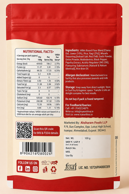 Millet Bhujia - Masala - Pack of 5