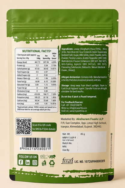 Jowar Puff - Cream & Onion - Pack of 5