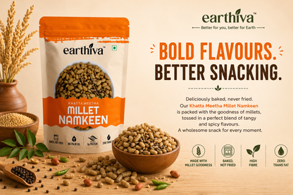 Millet Namkeen - Khatta Meetha - Pack of 5